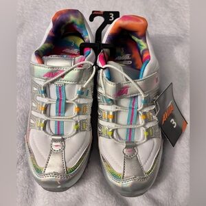 Avia White Sneakers with Rainbow Accents